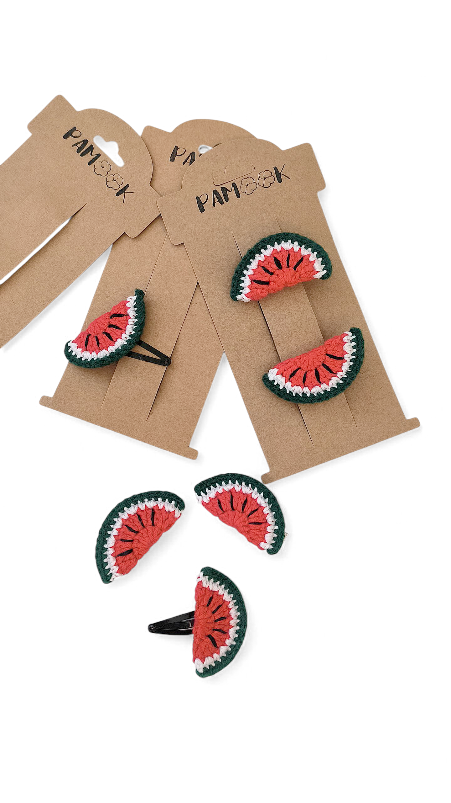 Pinces cheveux pastèque